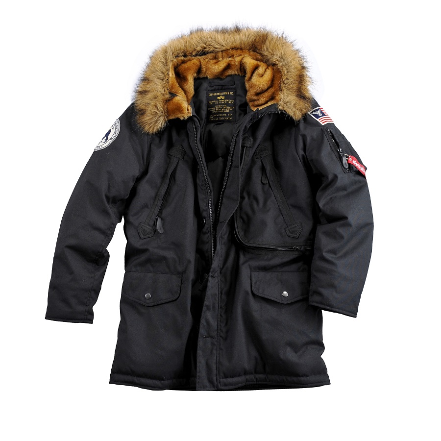 Parka zimowa Polar Jacket Czarna Alpha Industries