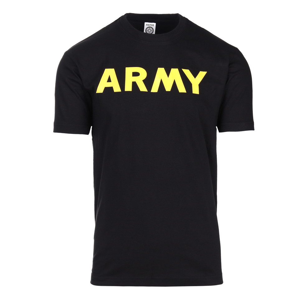 Koszulka z nadrukiem Army Czarna Fostex