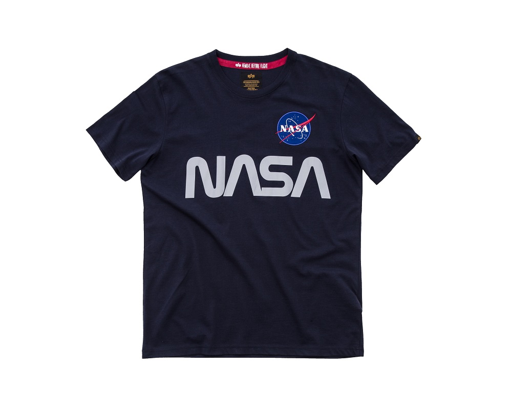 NASA T-shirt Reflective Alpha Industries Blue. Dla fanów!