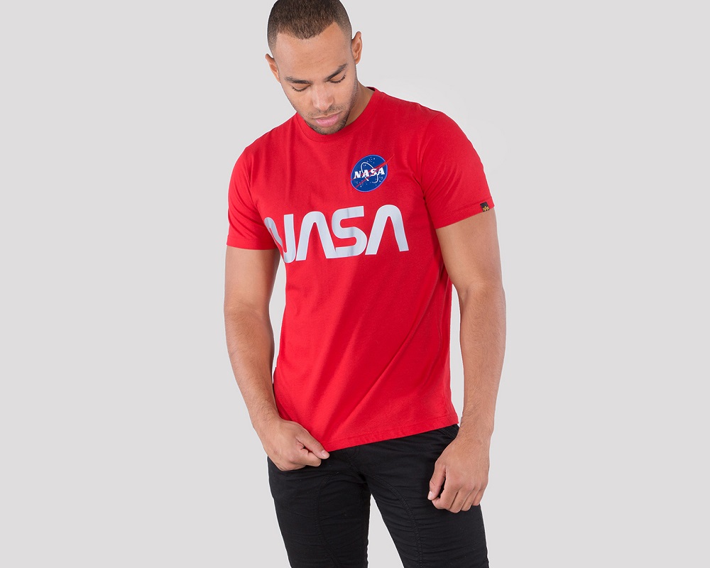 T-shirt NASA Reflective Alpha Industries Speed Red