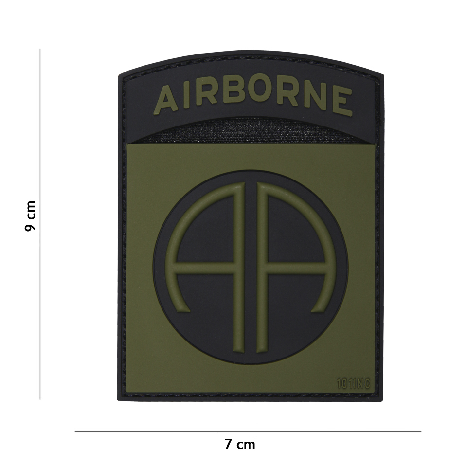 Naszywka 3D PVC Airborne 82ND Oliwkowa
