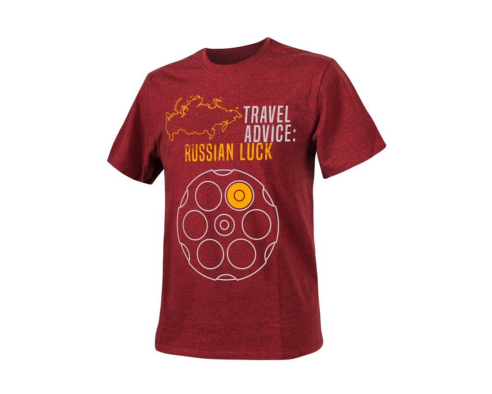 Helikon T-shirt Travel Advice Russian Luck Melange Red