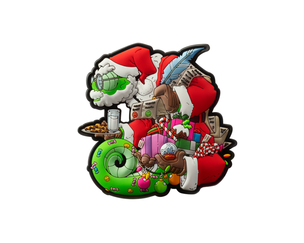 Święty Mikołaj Emblemat Helikon Chameleon Christmas PVC Naszywka