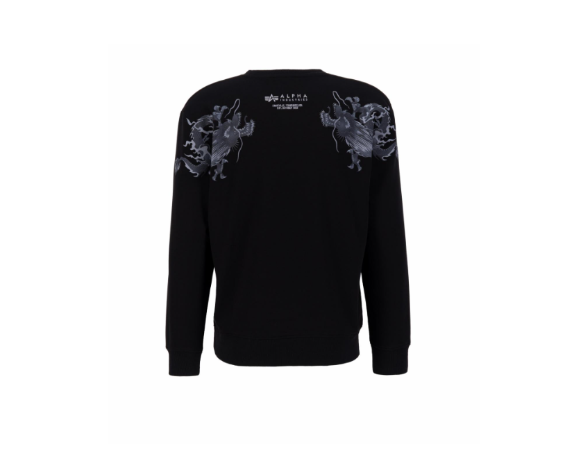Bluza ze smokiem Dragon EMB Sweater Alpha Industries Czarna