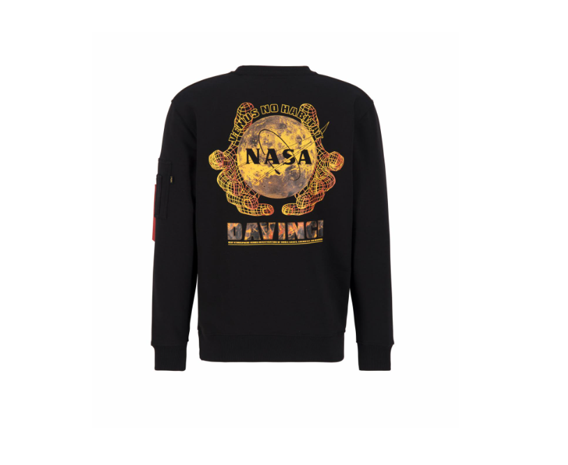 Bluza Alpha Industries NASA Davinci Sweater Czarna