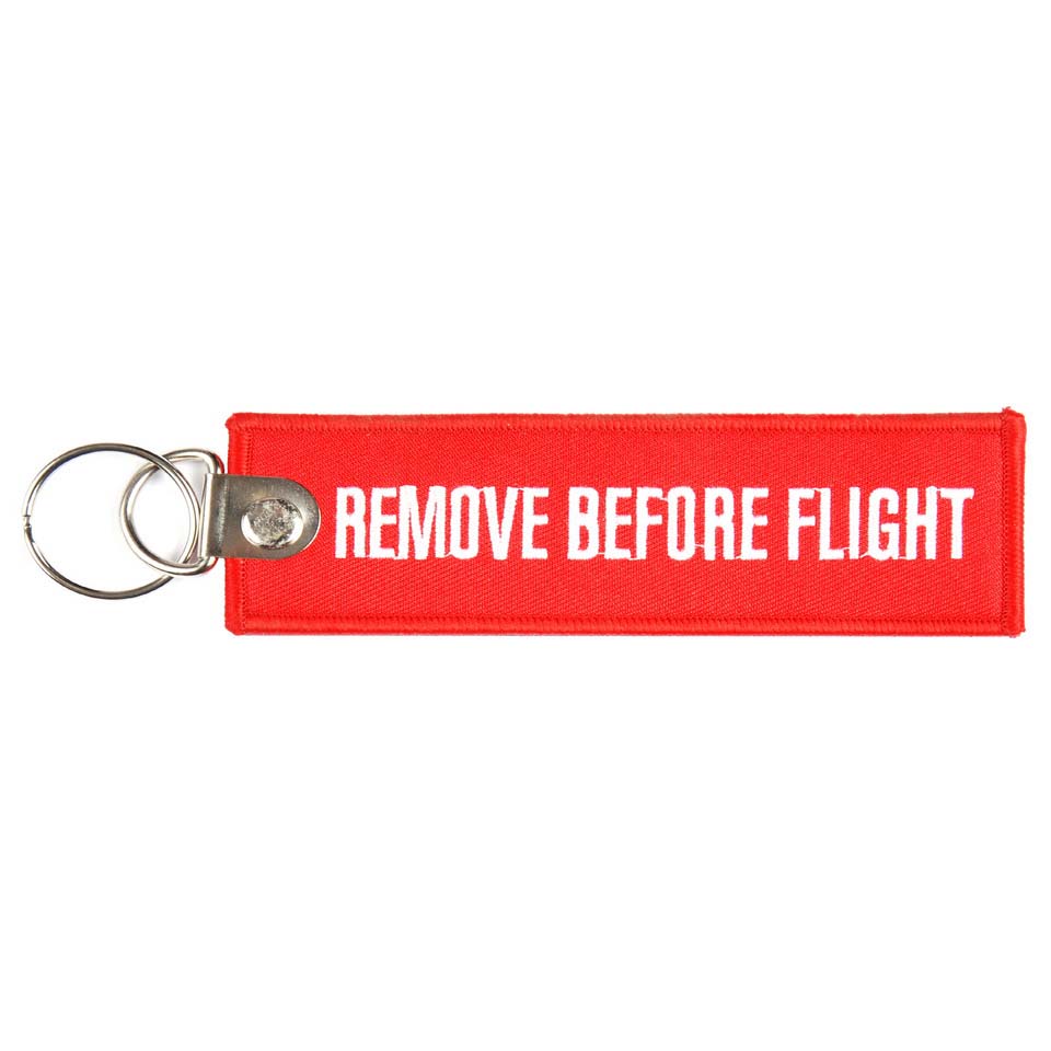 Breloczek do kluczy Remove before flight Heavy Czerwony