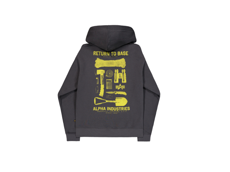 Bluza meska Return To Base Hoodie Alpha Industries - Vintage Grey
