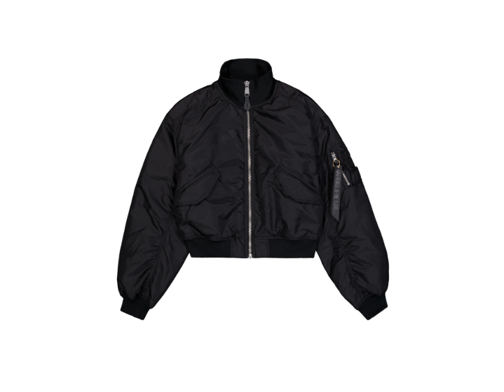 Kurtka bomberka dziewczęca Alpha Industries MA-1 Cropped Bomber Jacket Women - Czarny